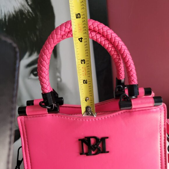 BADGLEY MISCHKA HOT PINK VEGAN LEATHER HANDBAG CROSSBODY - Picture 12 of 15